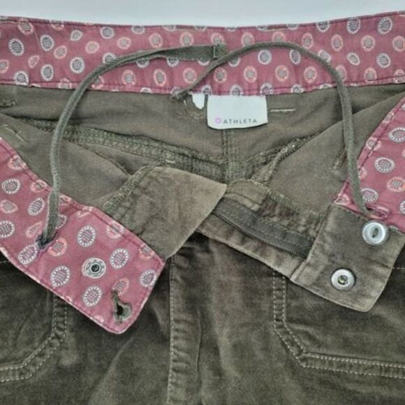 ATHLETA Skirt Brown Washed Velvet Casual Skirt Velveteen Cotton Women's Size 8 - Picture 8 of 10